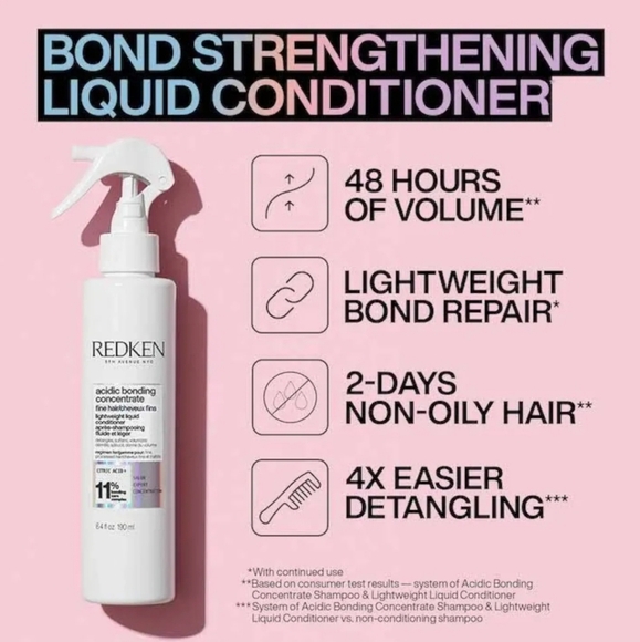 REDKEN Acidic Bonding  Concentrate. Leave In Conditioner. FINE HAIR - Picture 2 of 12